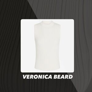 EUC Veronica Beard Amarone Ribbed Knit Top